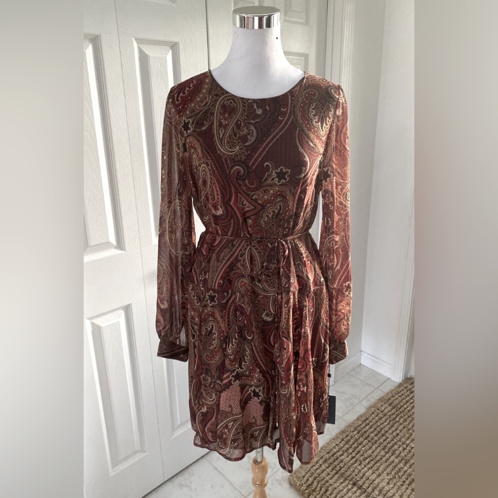 Tommy Hilfiger Chiffon Belted Dress